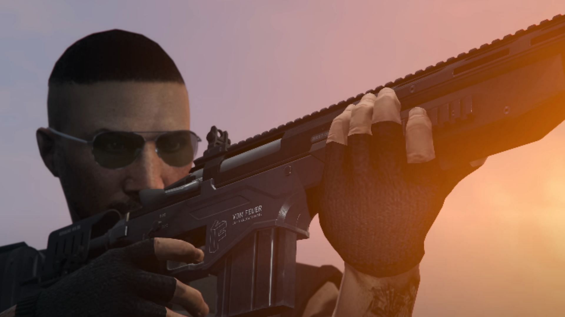 The Precision Rifle in GTA Online's The Criminal Enterprises DLC trailer (Image via Rockstar Games)